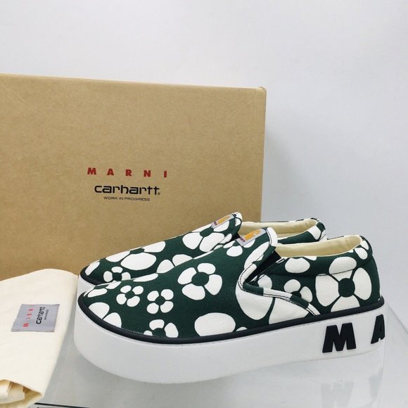 NiB Marni x Carhartt Mens Designer Sneakers Size 8 9 10 11 12 13 $750 FLE262 - Picture 1 of 4